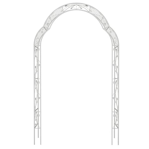 Unbranded Versatile Elegance 98.4 in. x 59 in. Powder-Coated Iron 8-in-1 Arbor