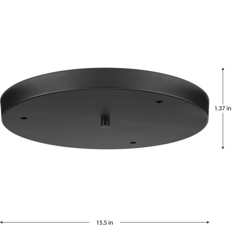 Matte Black Round LED Pendant Canopy Kit