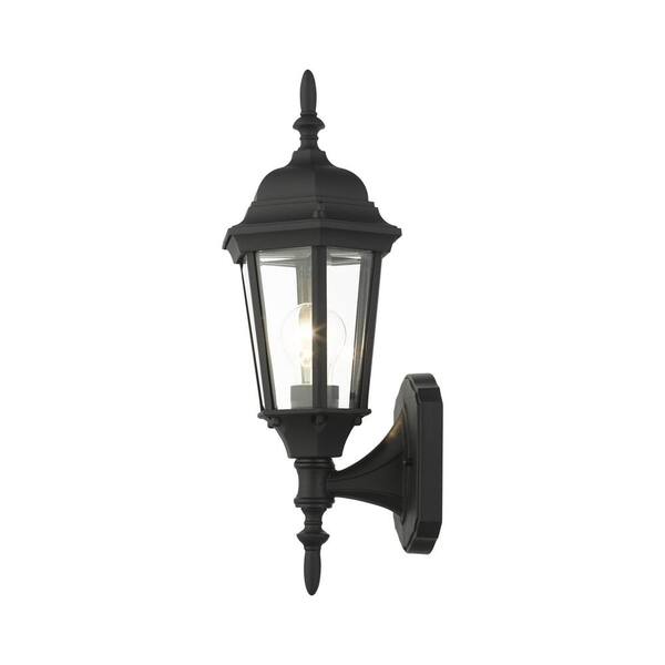 Livex Lighting Hamilton 1 Light Textured Black Outdoor Wall
