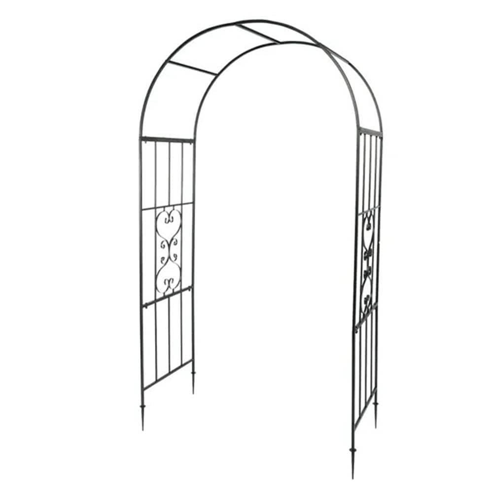 87.2 in. x 46.65 in. Metal Freestanding Garden Arch Arbor Trellis with Rustproof for Flowers, Vines & Plants in Black price history on PriceWatchPro