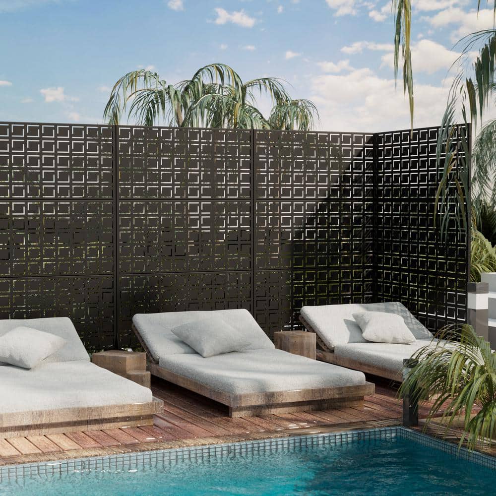 Frederick 72 in. Galvanized Steel Garden Fence Outdoor Privacy Screen Garden Screen Panels price history on PriceWatchPro