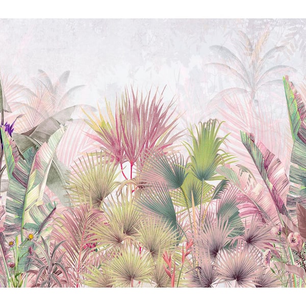 Tropical Wilderness Pink Wall Mural
