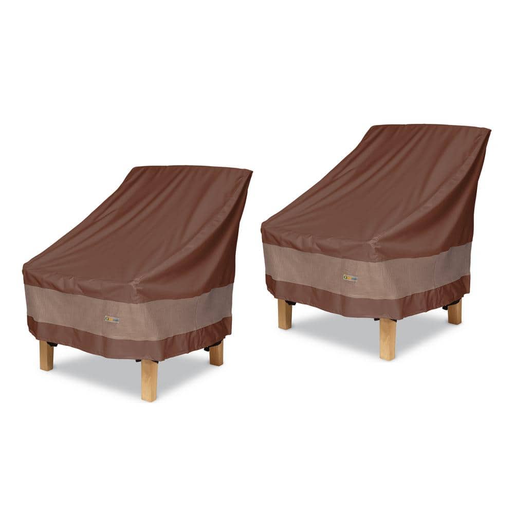 Mocha Cappuccino Waterproof Patio Chair Covers, 36 Inch, 2 Pack