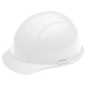 4 Point Nylon Suspension Slide-Lock White Cap Hard Hat