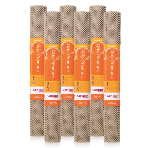 Con-Tact Premium Grip 20 in. x 4 ft. Taupe Shelf Liner (6-Rolls)