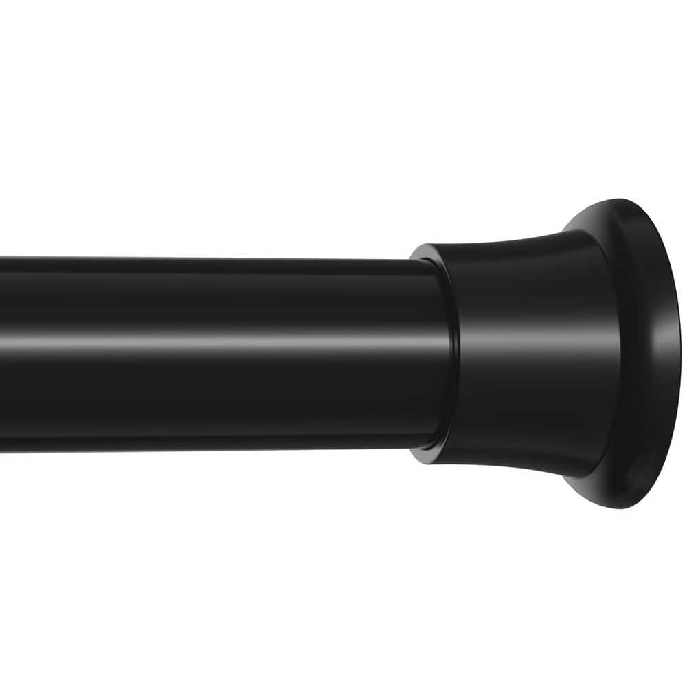 No-Drill Spring Tension Shower Curtain Rod Rust-Resistant 7/8 in Diameter Adjustable 32 to 76 in in Black price history on PriceWatchPro