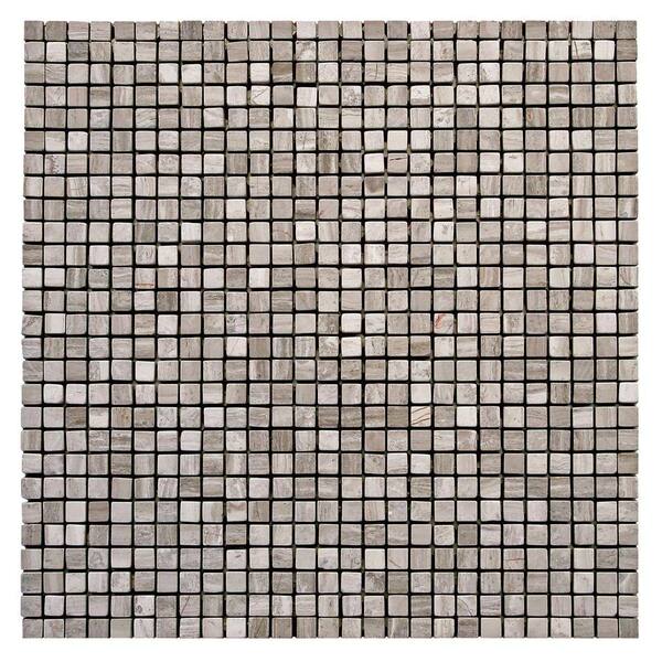 Solistone Haisa Marble Light Micro 12 in. x 12 in. x 6.35 mm Marble Mesh-Mounted Mosaic Wall Tile (10 sq. ft. / case)