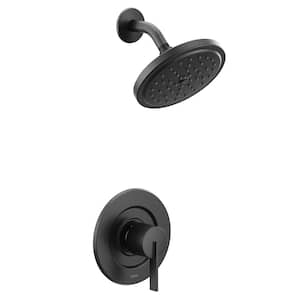 Cia Posi-Temp Rain Shower 1-Handle with Eco-Performance Shower Only Faucet Trim in Matte Black (Valve Sold Separately)