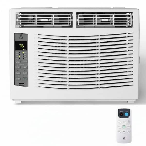 6000 BTU (DOE) 115 Volts WiFi Enabled Window Air Conditioner with Remote, Easy Install Kit Cools 250 sq. ft. in White
