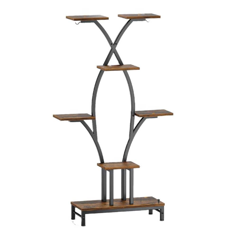 Metal Plant Stand with Grow Lights 7-Tier Corner X-Shaped for Home Living Room Office and Patio (34.5 in. W x 63 in. H) price history on PriceWatchPro