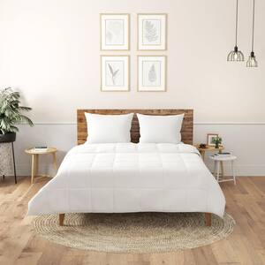 Ultra-Fresh Antimicrobial Medium Polyester Fiber King Pillow with Cotton Cover 2-Pack