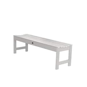 Lehigh 5 ft. 2-Person White Recycled Plastic Outdoor Picnic Bench