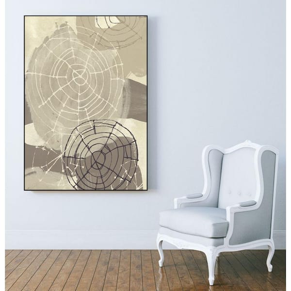 Unbranded 30 in. x 40 in. "Spiral Gesture I" by June Erica Vess Framed Wall Art