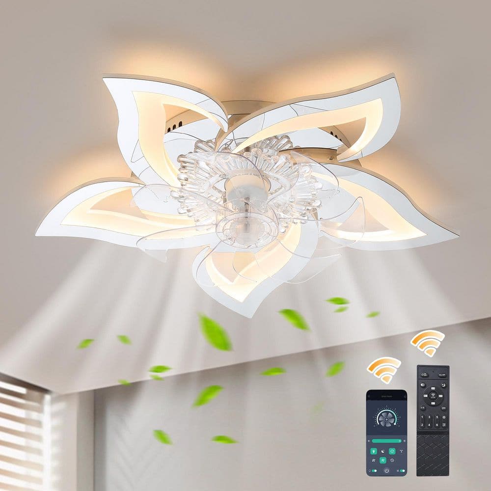 24.6 in. Indoor Chrome Modern Low Profile Bladeless Ceiling Fan with Integrated LED and Remote Included for Bedroom price history on PriceWatchPro