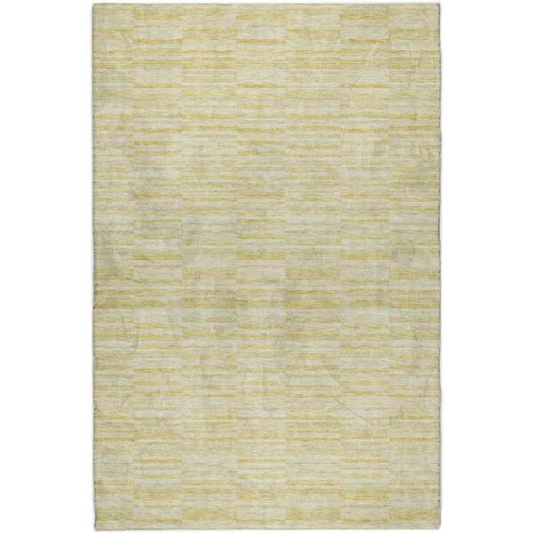 Dream Shag Premium Machine Washable Abstract ADS817 Wheat 5 ft. x 7 ft. 6 in. Area Rug