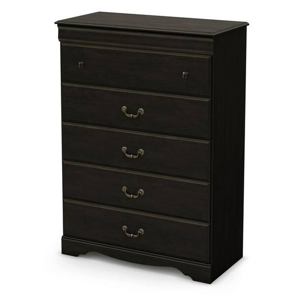 South Shore Vintage 5-Drawer Chest in Ebony-DISCONTINUED
