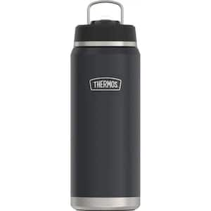 40 oz. Granite Black Stainless Steel Water Bottle w/Straw