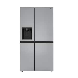 27 cu. ft. Side by Side Refrigerator with External Ice and Water Dispenser in Print Proof Stainless Steel