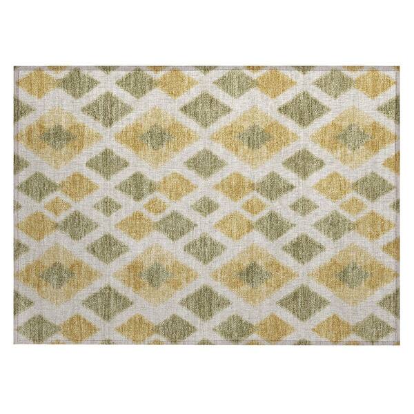 Chantille Machine Washable Indoor/Outdoor Abstract ACN3021 Sage 2 ft. x 3 ft. Accent Rug