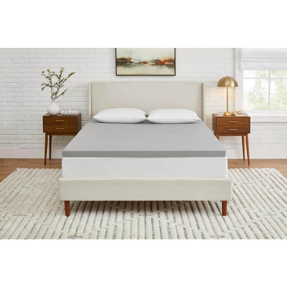 2 in. Queen Charcoal Infused Cooling Memory Foam Mattress Topper price history on PriceWatchPro
