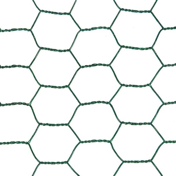 Everbilt 1 in. Mesh x 2 ft. x 25 ft. 20-Gauge Green PVC Coated Poultry  Netting 308452EB - The Home Depot