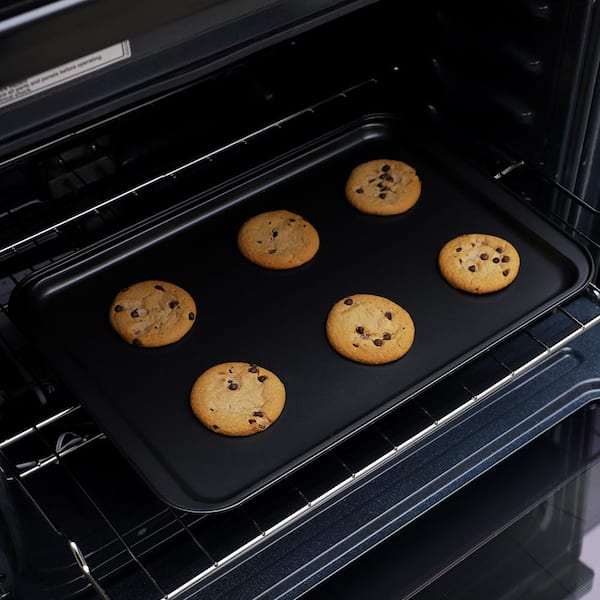 18-inch Nonstick Baking Sheets & Cookie Trays for Oven, 3-Pack PFOA Free Baking Pans Set, Black, Size: 18 x 11 x 1