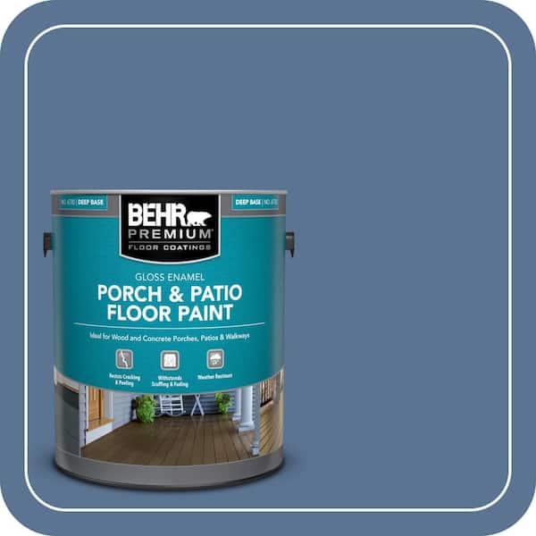 BEHR PREMIUM 1 gal. #PPU14-18 Laguna Blue Gloss Enamel Interior ...