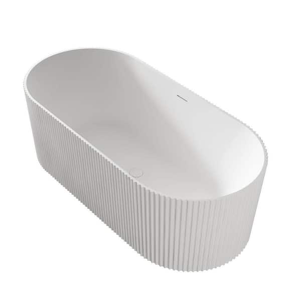 Havelock 59 in. Acrylic Flatbottom Bathtub in White