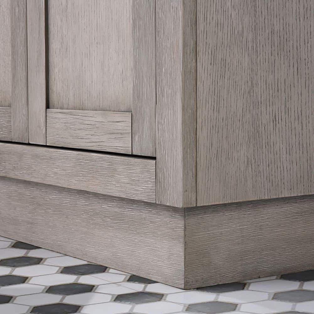 Chestnut 30'' Grey Oak Single Sink Bathroom Vanity with Bronze Hardware