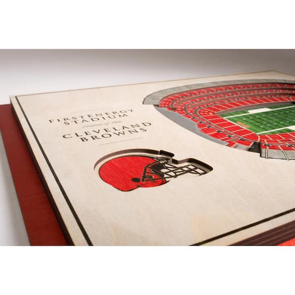 NFL Cleveland Browns 5-Layer StadiumViews 3D Wall Art