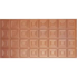 Dimensions 2 ft. x 4 ft. Glue Up Tin Ceiling Tile in Metallic Copper