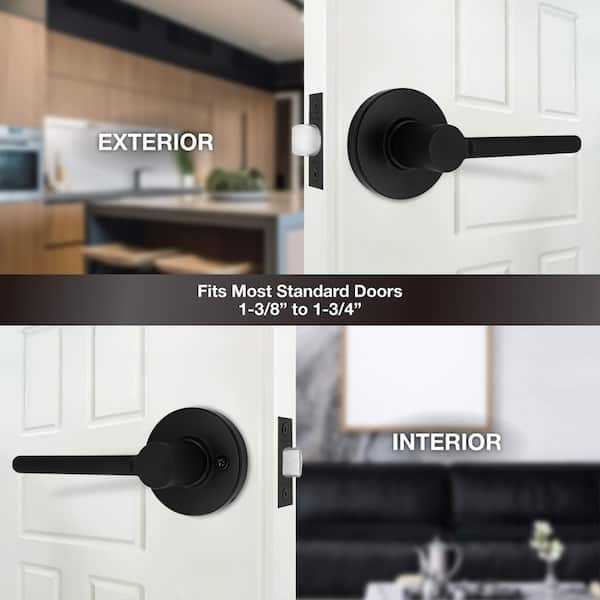 Defiant Tonebridge Matte Black Hall/Closet Door Handle with Round