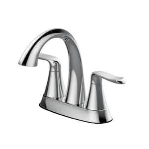PICCOLO 4 in. Centerset 2-Handle Bathroom Faucet with Drain Assembly in Chrome
