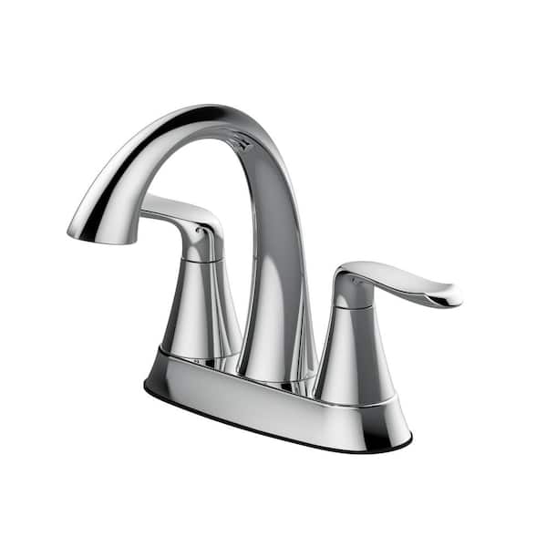 JACUZZI PICCOLO 4 in. Centerset 2-Handle Bathroom Faucet with Drain Assembly in Chrome