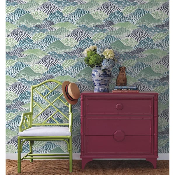 Palm Green Shangri-La Peel & Stick Wallpaper Approx. 45 sq. ft.