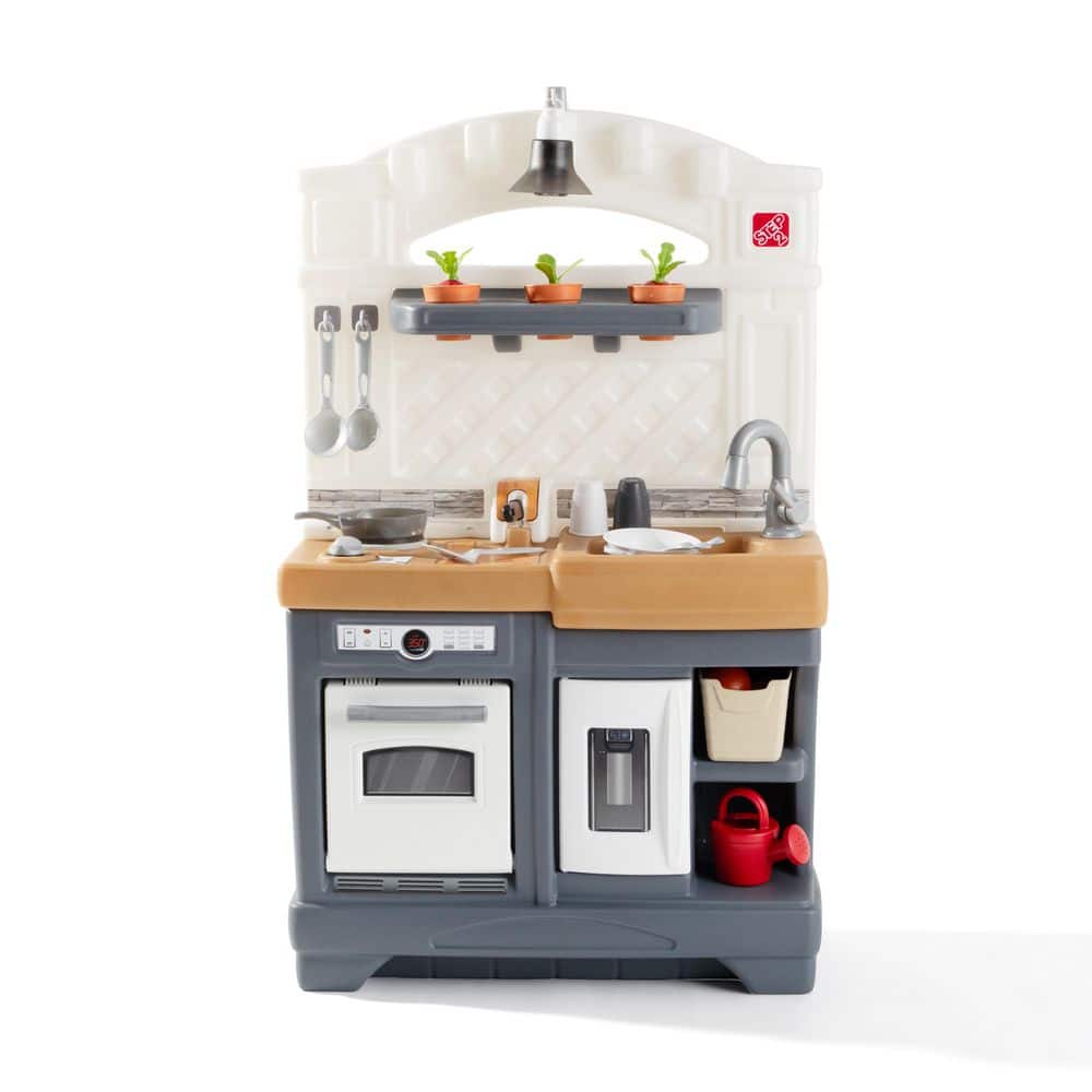 Garden Fresh Kids Pretend Play Kitchen with 52-Piece Play Food Accessories and Realistic Lights and Sounds price history on PriceWatchPro
