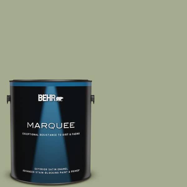 BEHR MARQUEE 1 gal. #PMD-36 Mountain Sage Satin Enamel Exterior Paint & Primer