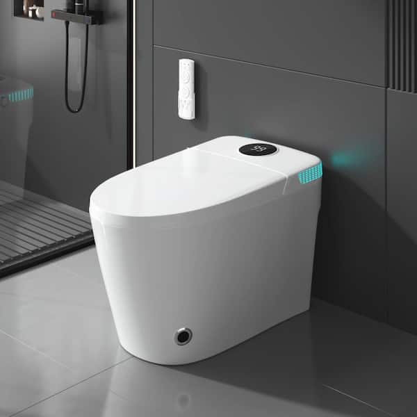 One Piece Toilets,Manual Flip Smart Toilet with Built-in Bidet, Bidet Toilet with Heated Seat, Multiple Cleaning Modes