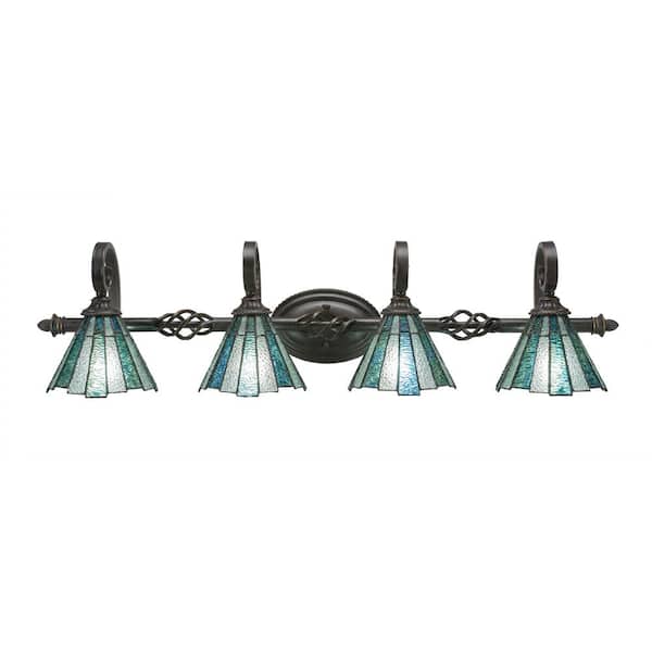 Unbranded Bridgewater 39.5 in. 4-Light Dark Granite Vanity Light