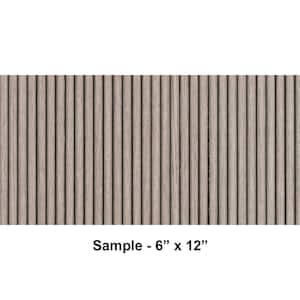 Take Home Sample - Rounded Mini Slats 1/4 in. x 0.5 ft. x 1 ft. Ash Glue-up Foam Wood Slat Wall(1 Piece/0.5 sqft)