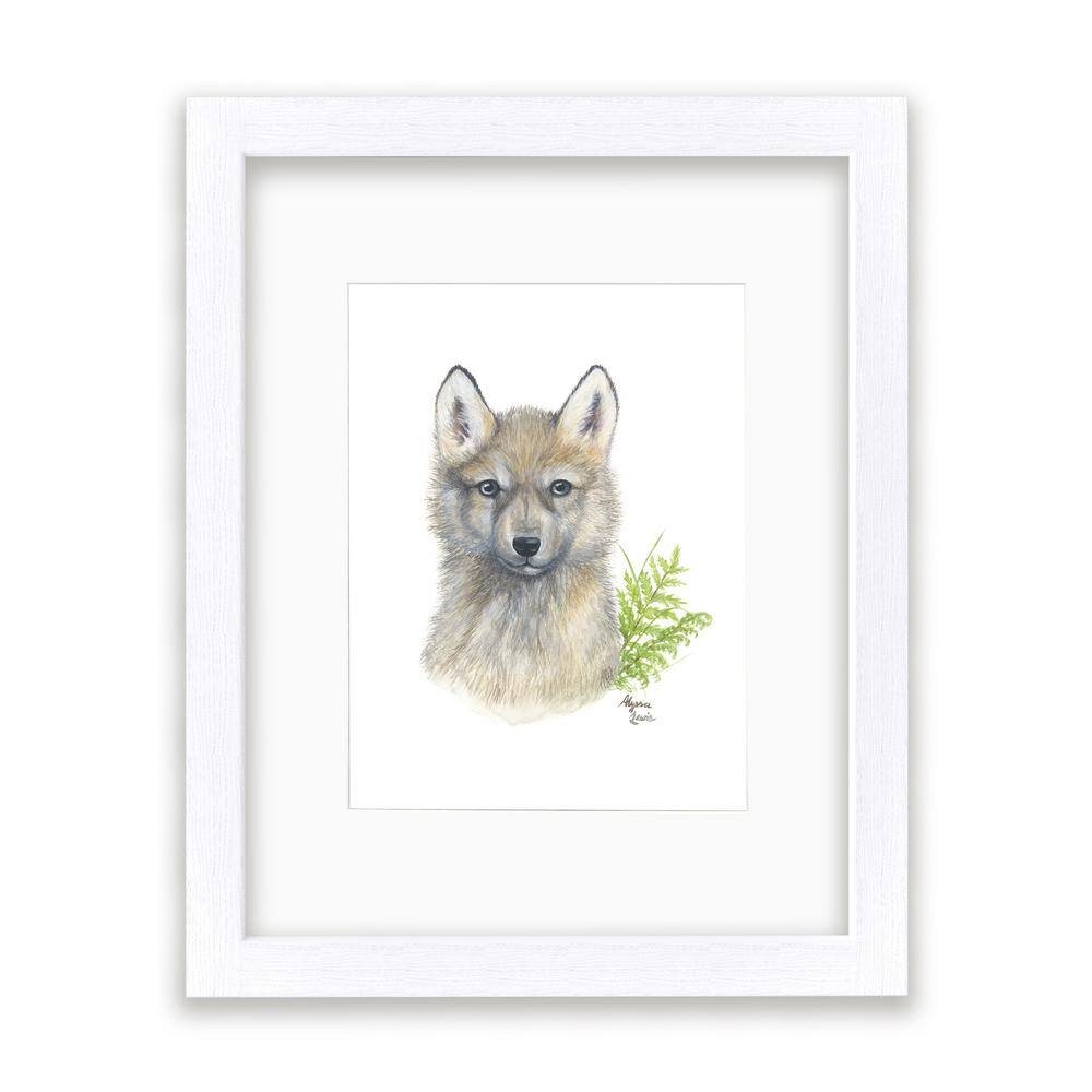 framed wolf print