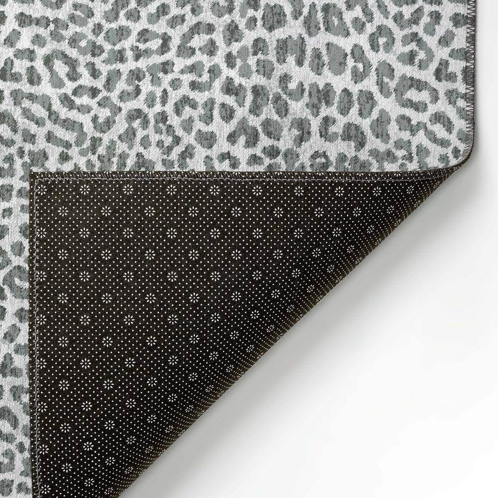 Safari Gray Chenille Rectangular 8' x 10' Washable Area Rug