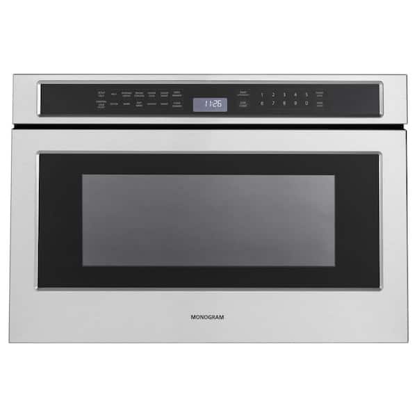 GE 23.875 in. Width 1.2 cu.ft. Stainless Steel 3400/2100-Watt Microwave Drawer with Sensor Cooking
