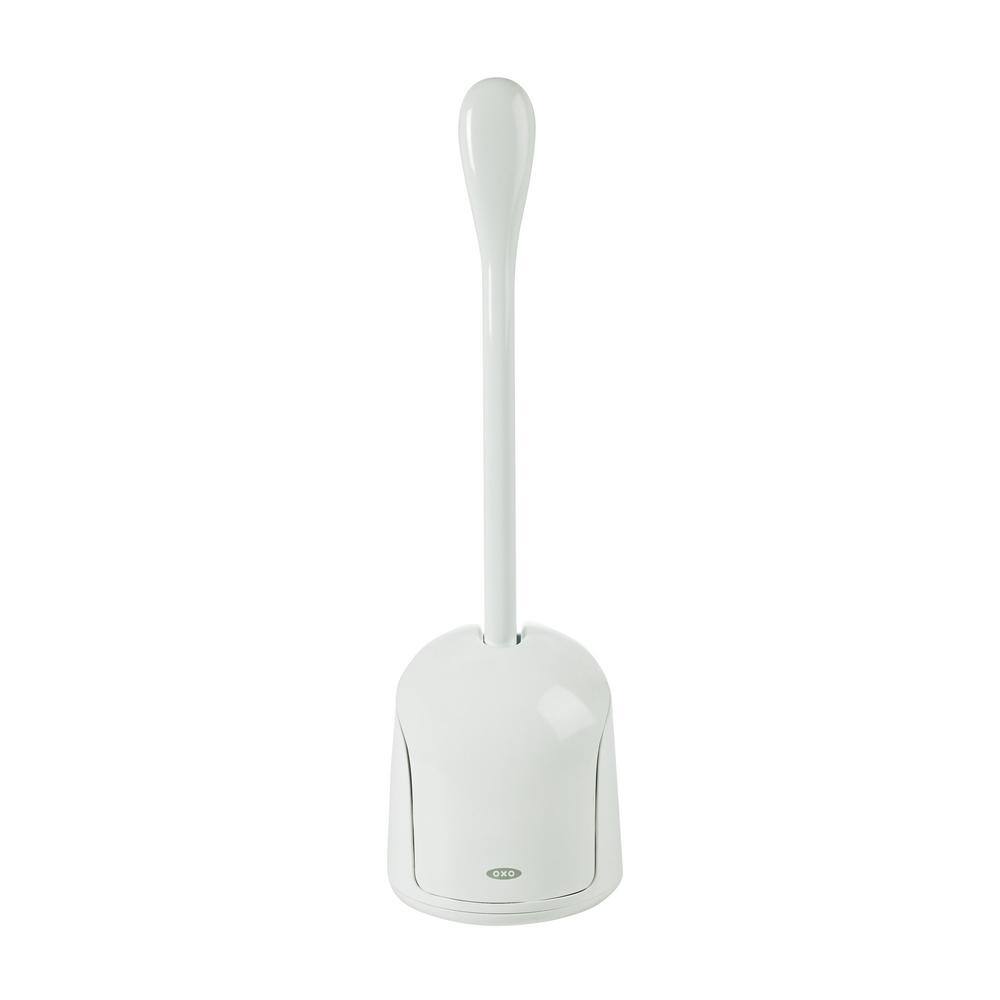 Clorox Hideaway Toilet Plunger with Caddy, White, 19.5in 