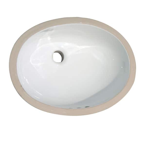 Unbranded Rosa 460 Undermount Bathroom Sink in White