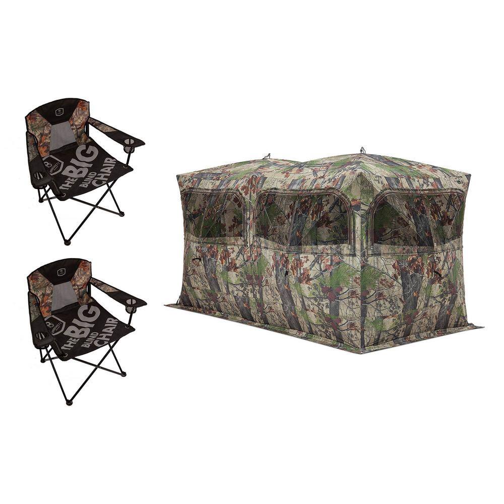 Blinds Big Blind Folding Chairs with Backwoods Double Wide