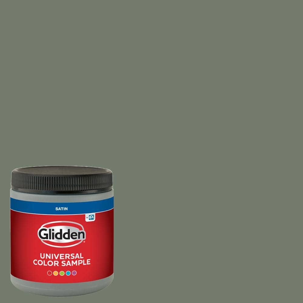Glidden 8 oz. PPG11286 Thyme Green Satin Interior Paint Sample PPG11286P16SA The Home Depot