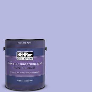1 gal. #P550-3 Lavender Cloud Ceiling Flat Interior Paint and Primer