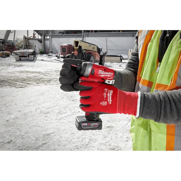 New Milwaukee Work Glove High Visibility Cut Level 1 Polyurethane Dipped 12  Pair