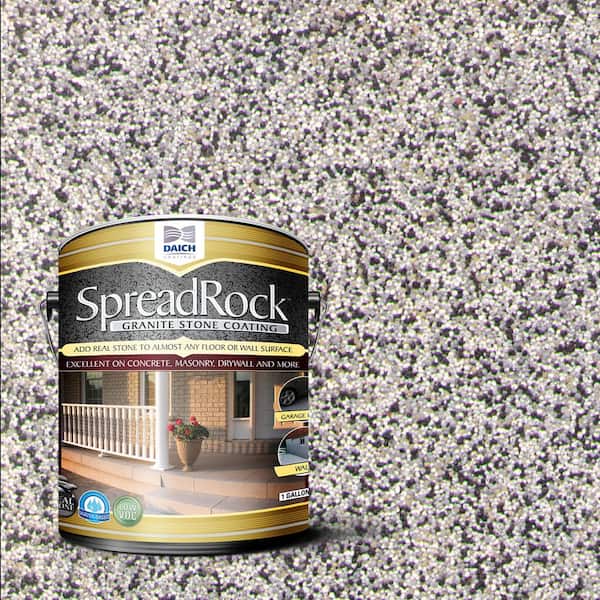 SpreadRock Granite Stone Coating 1 Gal. Flint Gray Satin Interior/Exterior Concrete Resurfacer and Sealer